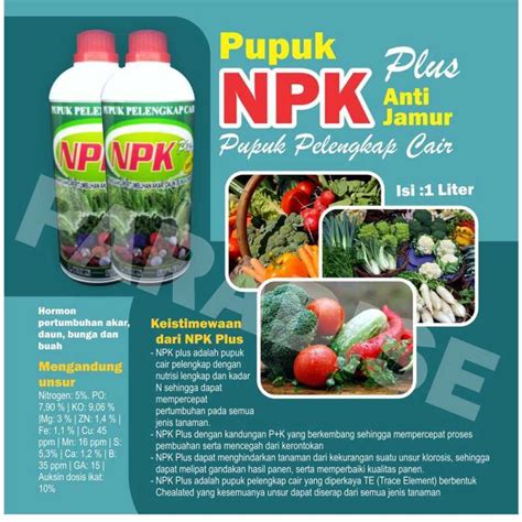 Jual Pupuk NPK Plus Anti Jamur 1 Liter Di Seller Pertanian Perkebunan