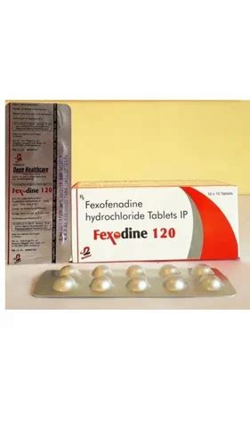 Fexodine 120mg 10x10 Tab At Rs 15011box Fexofenadine Hcl Tablet In