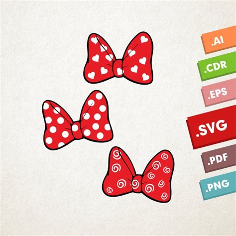 Noeud De Minnie Mouse Svg Fichiers Vectoriels Conception De