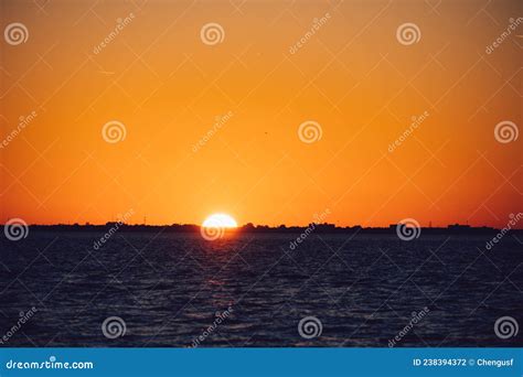 Florida Tampa Bay and Bridge Sunset Stock Photo - Image of moon ...