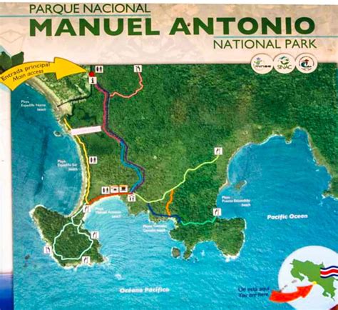 parque nacional manuel antonio map