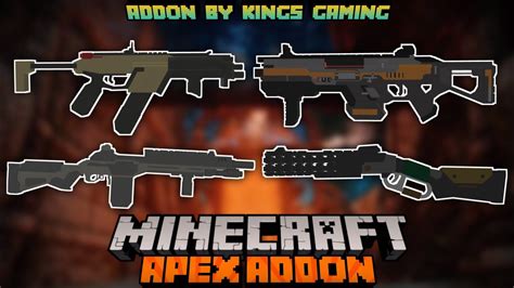 Gun Mod Minecraft Bedrock Showcase Apex Addon 1 20 Support Minecraft Best Mod Youtube