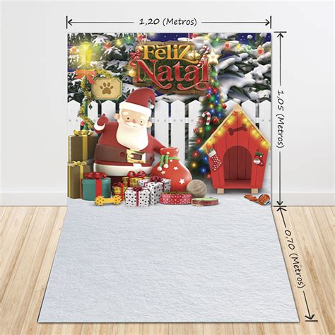 Fundo Fotográfico de Natal Pet em Tecido 1 75x1 20 Pn 01014