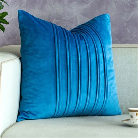 Peacock Blue Velvet Pillow Cover Luxury Velvet Pillow Cover Etsy