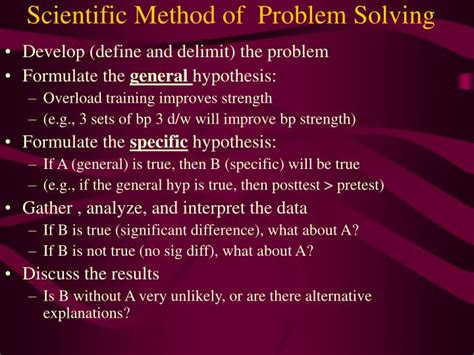 Scientific Problem Solving Steps