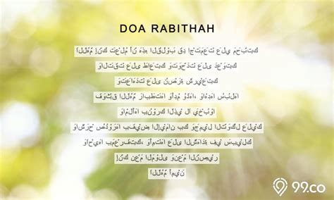 Bacaan Doa Rabithah Arab Latin Dan Artinya Lengkap