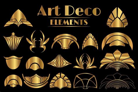 Art Deco Ornaments and Decoration Elements 42567860 Vector Art at Vecteezy