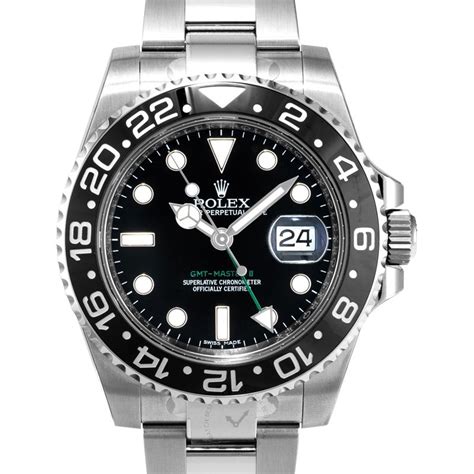 GMT Master II Automatic Black Dial Stainless Steel Men's Watch