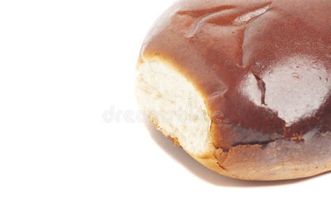 Fresh Baked Wheat Bun Isolated On White Stock Photo Image Of Round