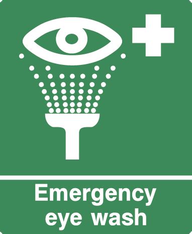 Emergency Eye Wash First Aid Rectangle Labels Flexi Labels