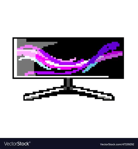 Online Monitor Pc Gaming Game Pixel Art Royalty Free Vector