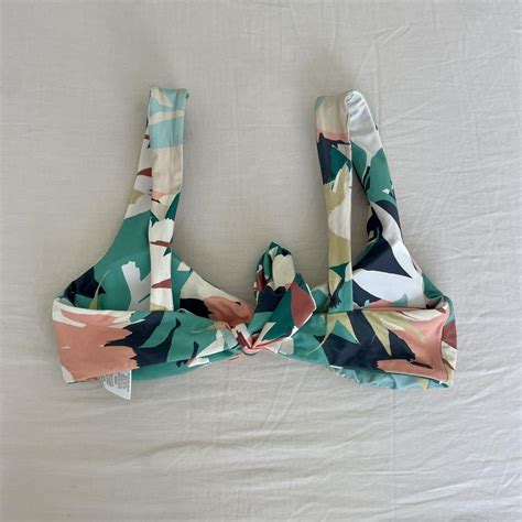 Oneill Cute Tropical And Colorful Twisty Bikini Depop