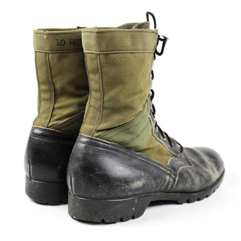 Original Vietnam War Era 3rd Pattern Jungle Boots Size 10r 1966 Dated 1803145763