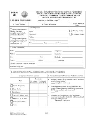 Fillable Online Dep State Fl WASTEWATER PERMIT Fax Email Print PdfFiller