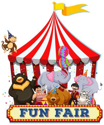 A Fun Fair with Animals 303123 Vector Art at Vecteezy