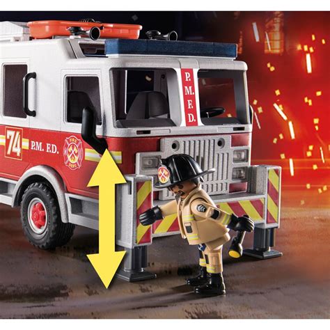 Playmobil City Action Camion De Pompiers Avec Chelle