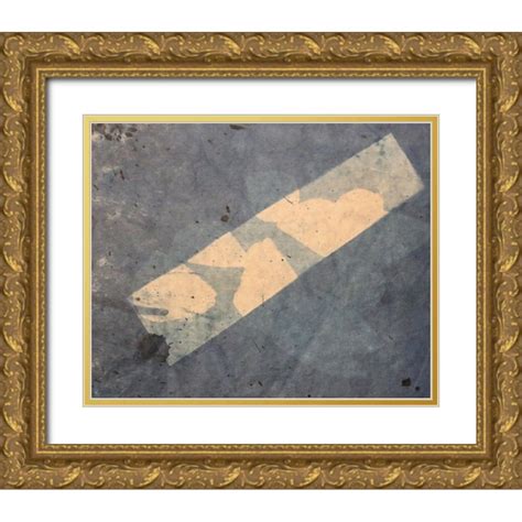 Blue 14x12 Gold Ornate Wood Framed With Double Matting Museum Art Print