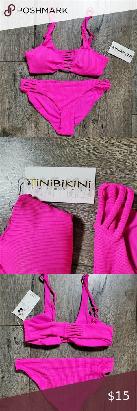 Brand New Tinibikini Pc Bikini Set Hot Pink Bikinis Bikini Set