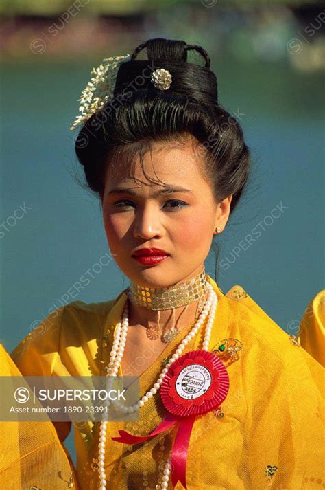 Rakhine girl in traditional dress, Rakhine State, Myanmar Burma, Asia ...