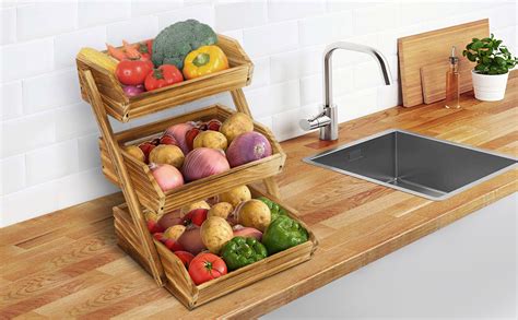 Calm Cozy Obstkorb Aus Holz Etagen Gem Sekorb Obst Etagere