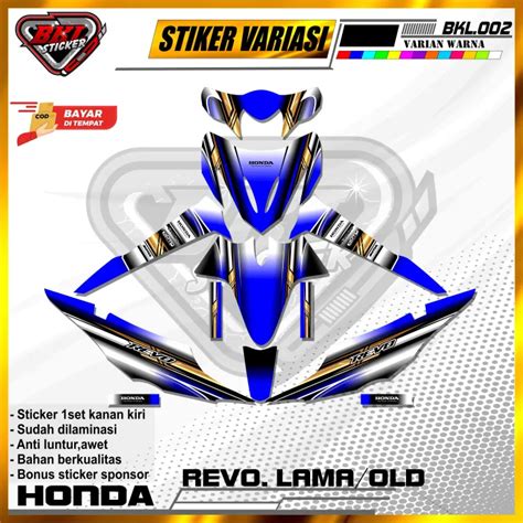 Stiker Striping DECAL Variasi Lis REVO LAMA OLD Full Body Desain Racing