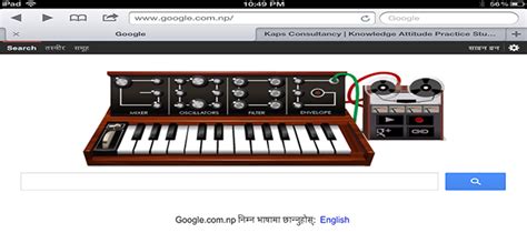 Robert Moog in Google doodle Nepal