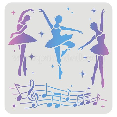 Shop Fingerinspire Ballerina Stencil X Cm Ballet Stencil Ballet