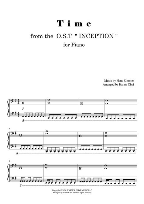 Hans Zimmer Time From The O S T Inception Piano Solo