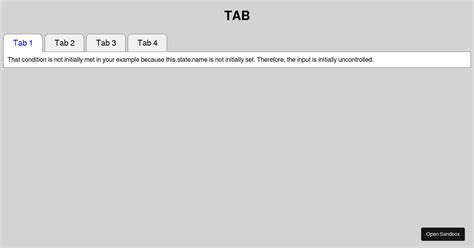 Tab - Codesandbox