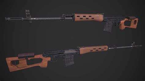 SVD Dragunov Sniper Rifle 3D Model By Yn Delmund