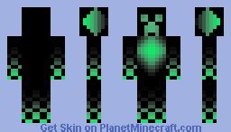 Glowing Green Creeper Minecraft Skin