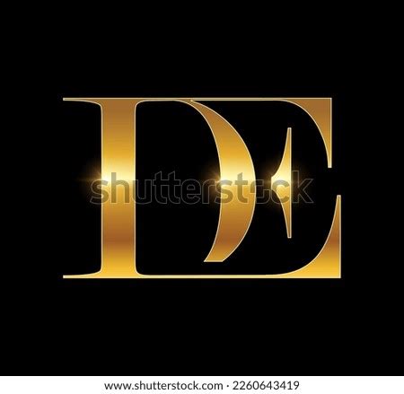 LETTER DE MONOGRAM LOGO Stock Vector Images Avopix