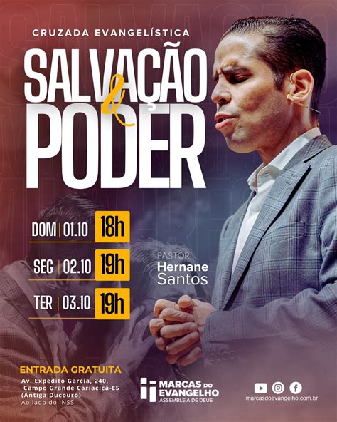 Cruzada Evangel Stica Outubro Hernane Santos Marcas Do Evangelho