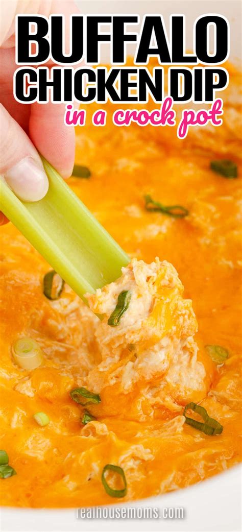 This Spicy Buffalo Chicken Dip In A Crock Pot Is A Creamy Mix Of Cheese Chicken And Spicy Buff