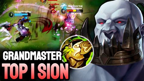 WILD RIFT SION TOP 1 SION GAMEPLAY GRANDMASTER RANKED YouTube