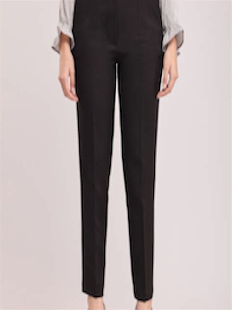 Buy FableStreet Women Tapered Fit High Rise Formal Trousers Trousers