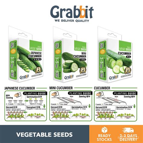 GRABBIT Vegetable Fruits Seed Biji Benih Sayur Buah Buahan GRAB SD