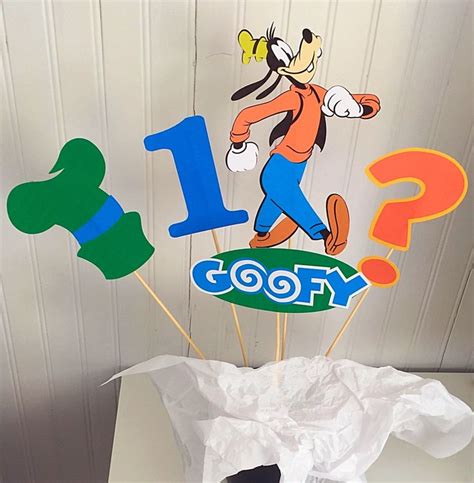 5 Piece Goofy Centerpiece Goofy Birthday Party Decor Goofy