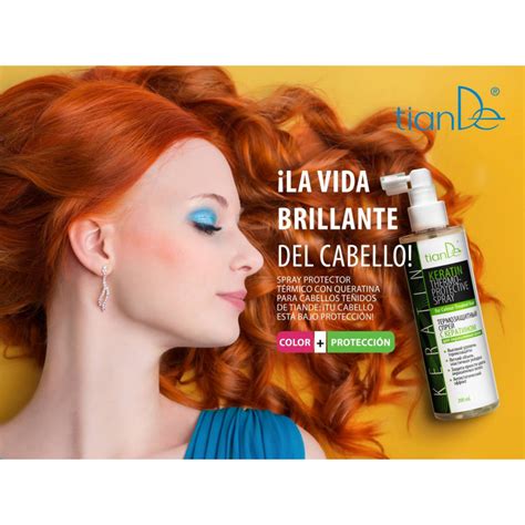 Spray Termoprotector para el cuidado del Cabello Teñido Keratin