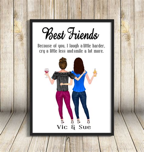 Best Friends A4 Print Custom Best Friends Picture Etsy