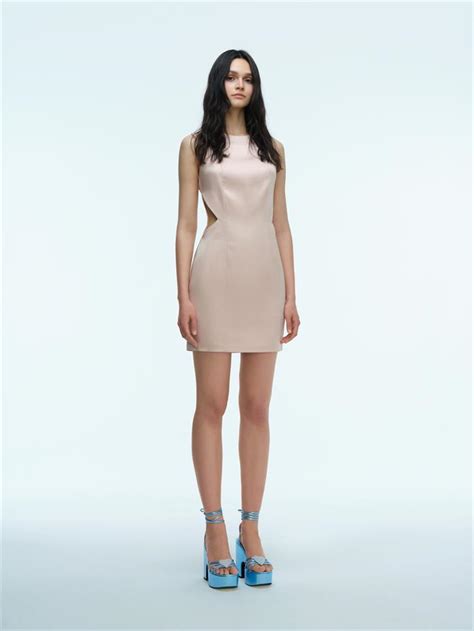 Sober Cut Out Nude Dress Feel The Lotus