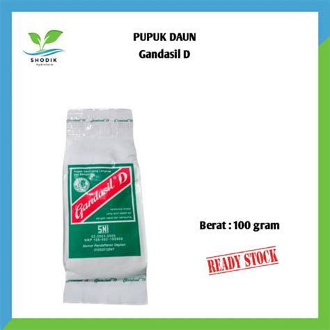 Jual Pupuk Daun Gandasil D Kemasan Gram Shopee Indonesia