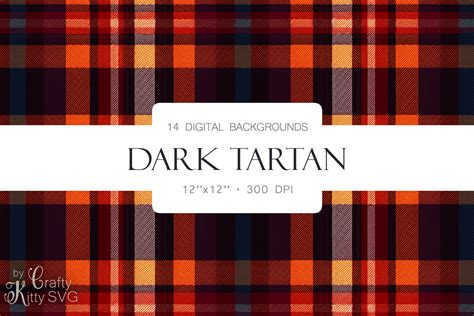 Dark Red Tartan Plaid Digital Papers Graphic by CraftyKittyArt ...