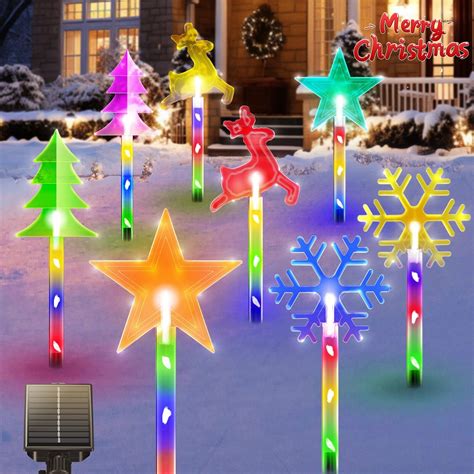 Solar Christmas Pathway Lights Solar Christmas Decorations Lights