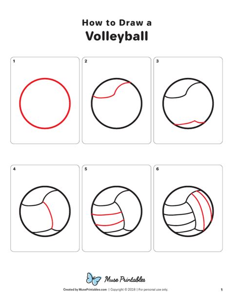 Learn How To Draw A Volleyball Step By Step Download A Free Printable