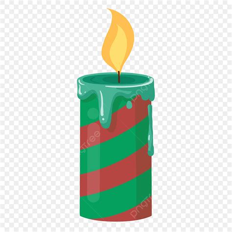 Lit Candle Clipart Transparent Background Christmas Lit Red And Green