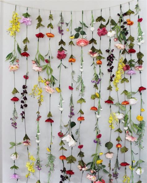 Flower Garland Wall Decor Flower Garland Hanging Flower Etsy Flower