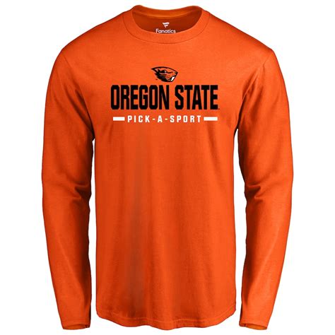 Oregon State Beavers Fanatics Branded Custom Sport Long Sleeve T-Shirt ...