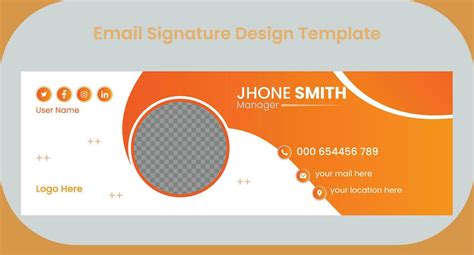 E-mail Signature Design. 23821027 Vector Art at Vecteezy