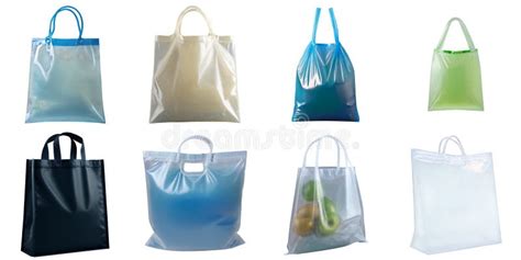 A Series of Plastic Bags with Different Designs and Colors Including ...